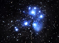 Pleides Open Star Cluster