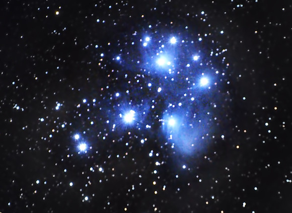 Pleides Open Star Cluster