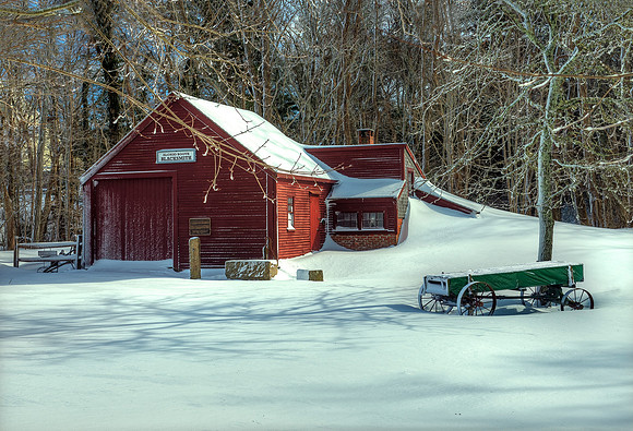 Alonzo Booth Blacksmith Shop in Snow