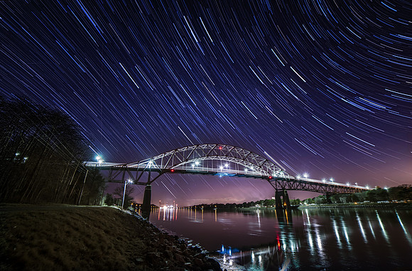 Bourne Bridge Star Trails
