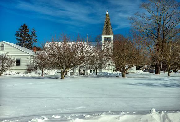 Bourne Village in Snow