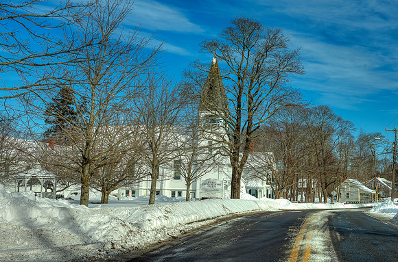 Bourne Village in Snow