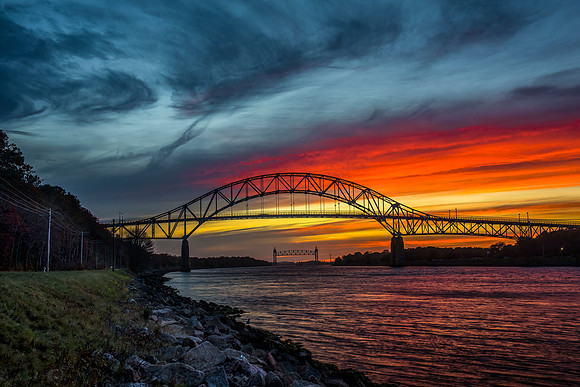 Bourne Bridge Sunset