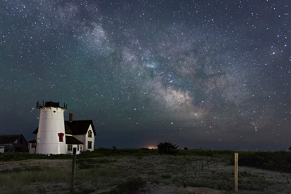 The Milky Way over Stage Harbor Light